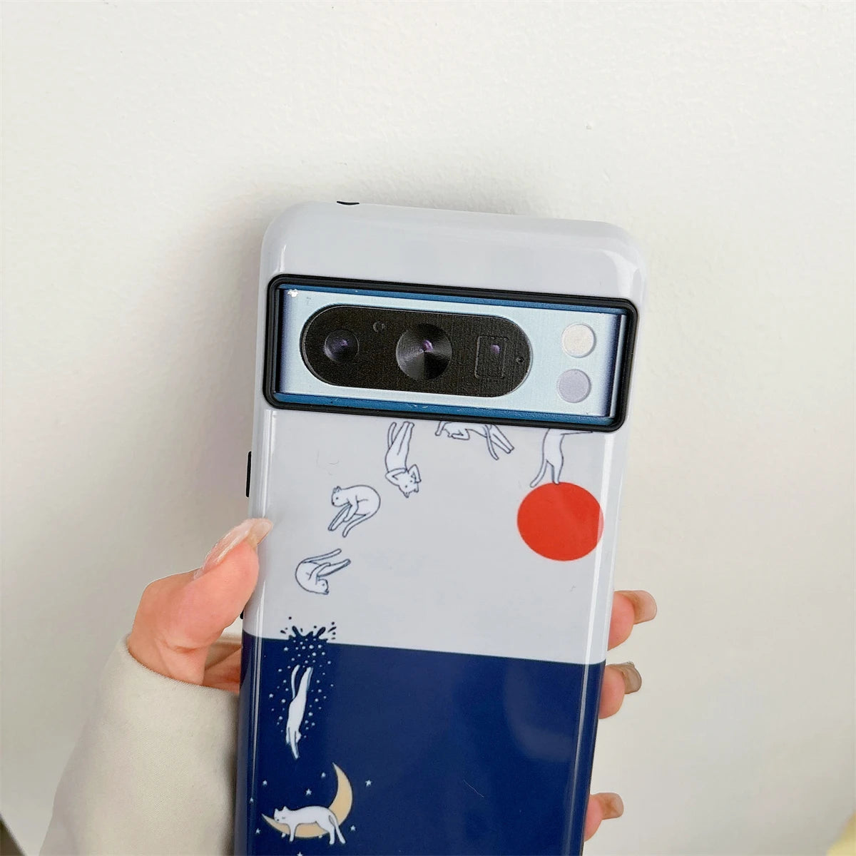 Cute Moon Cat Case For Google Pixel 8 Series